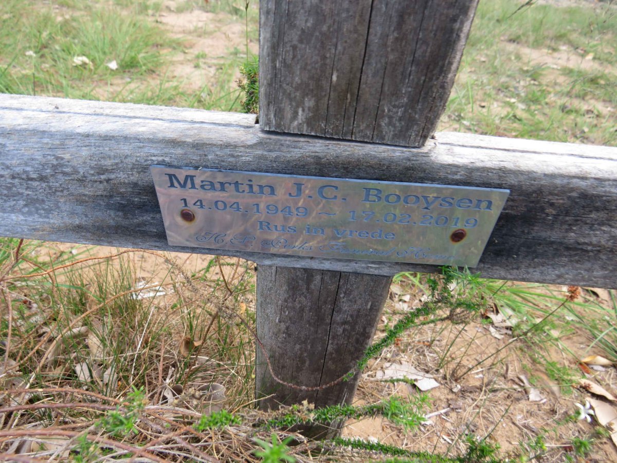 BOOYSEN Martin J.C. 1949-2019
