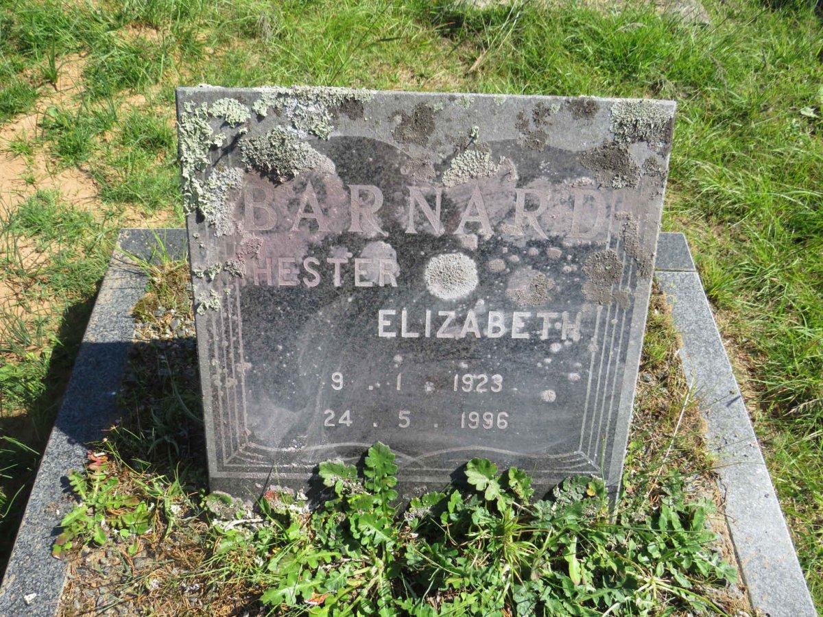 BARNARD Hester Elizabeth 1923-1996
