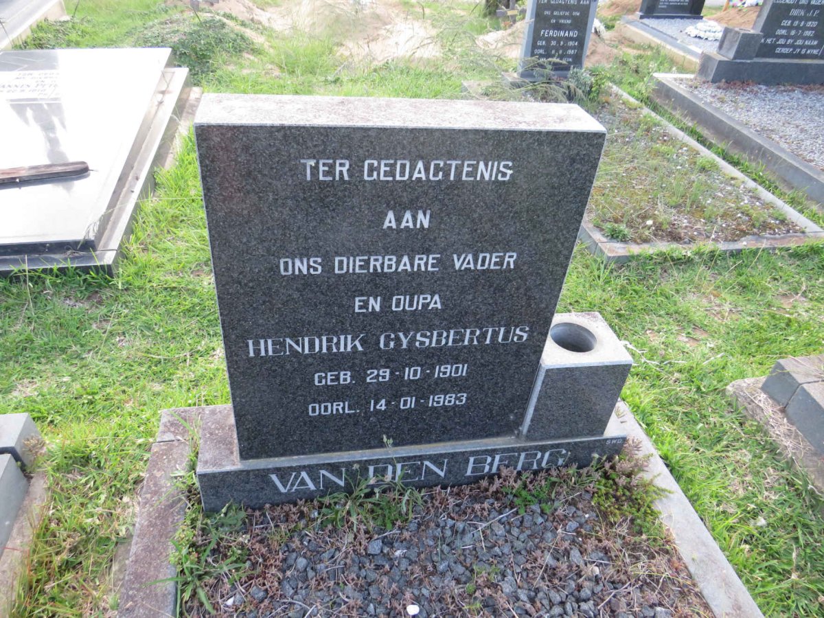 BERG Hendrik Gysbertus, van den 1801-1983