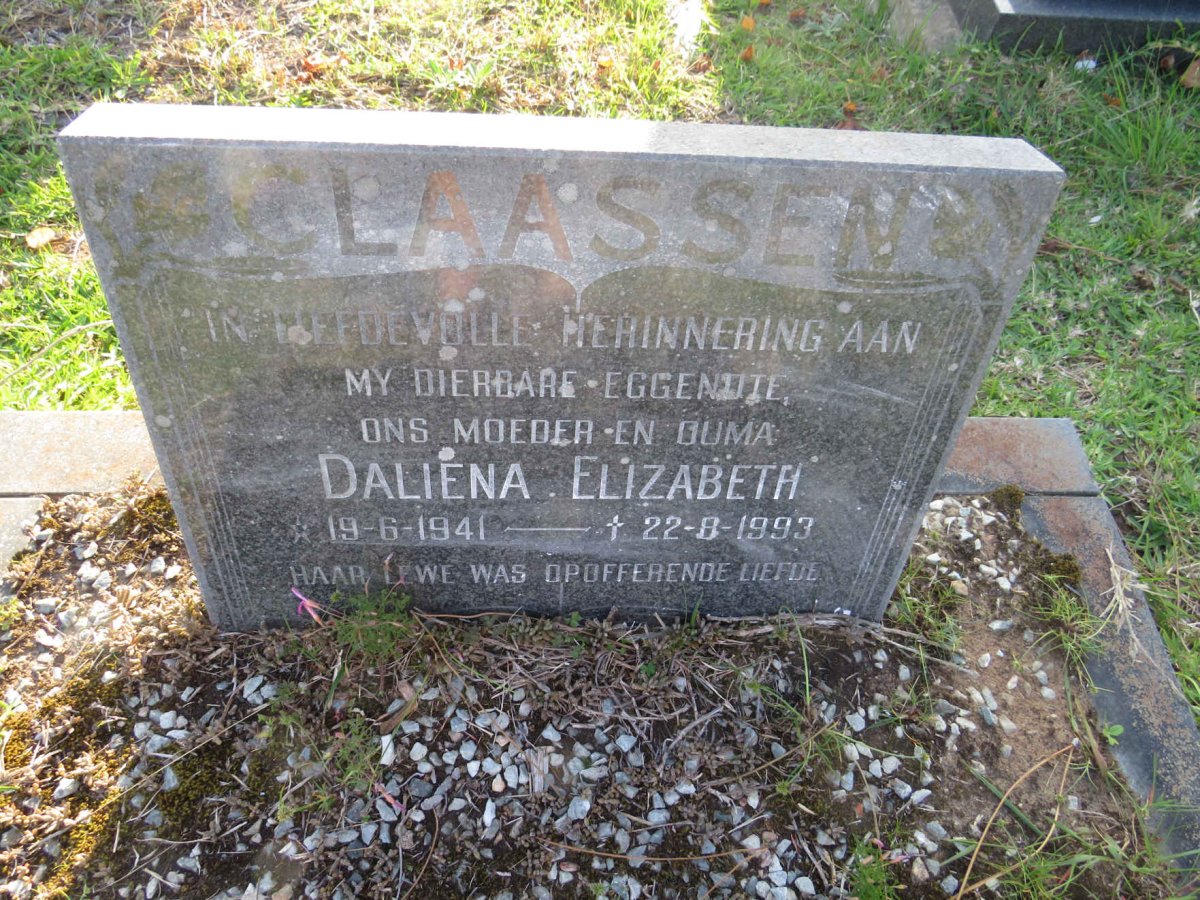CLAASSEN Daliena Elizabeth 1941-1993