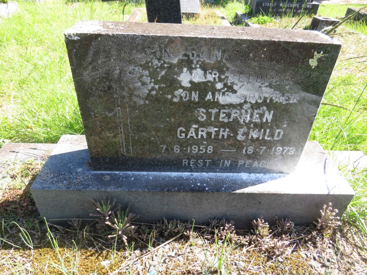 CHILD Stephen Garth 1958-1978