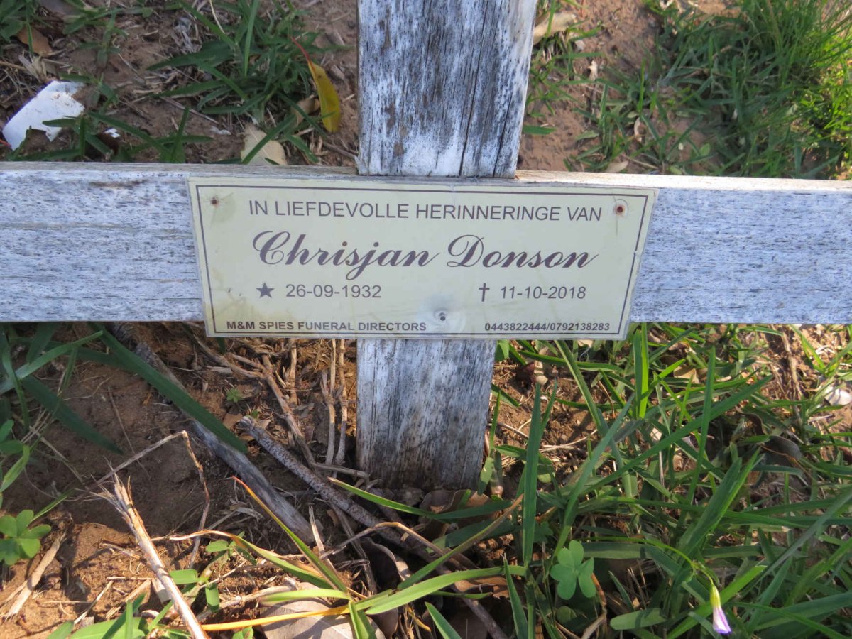 DONSON Chrisjan 1932-2018