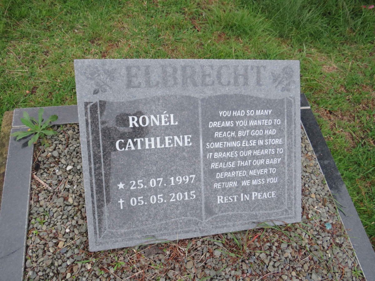 ELBRECHT Ronel Cathlene 1997-2015