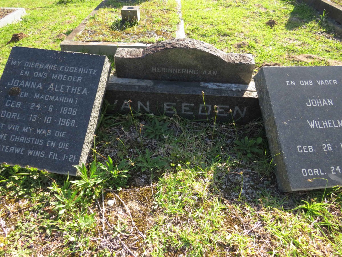 EEDEN Johan Wilhelm, van 1901-1976 &amp; Joanna Alethea MACMAHON 1898-1968 _1