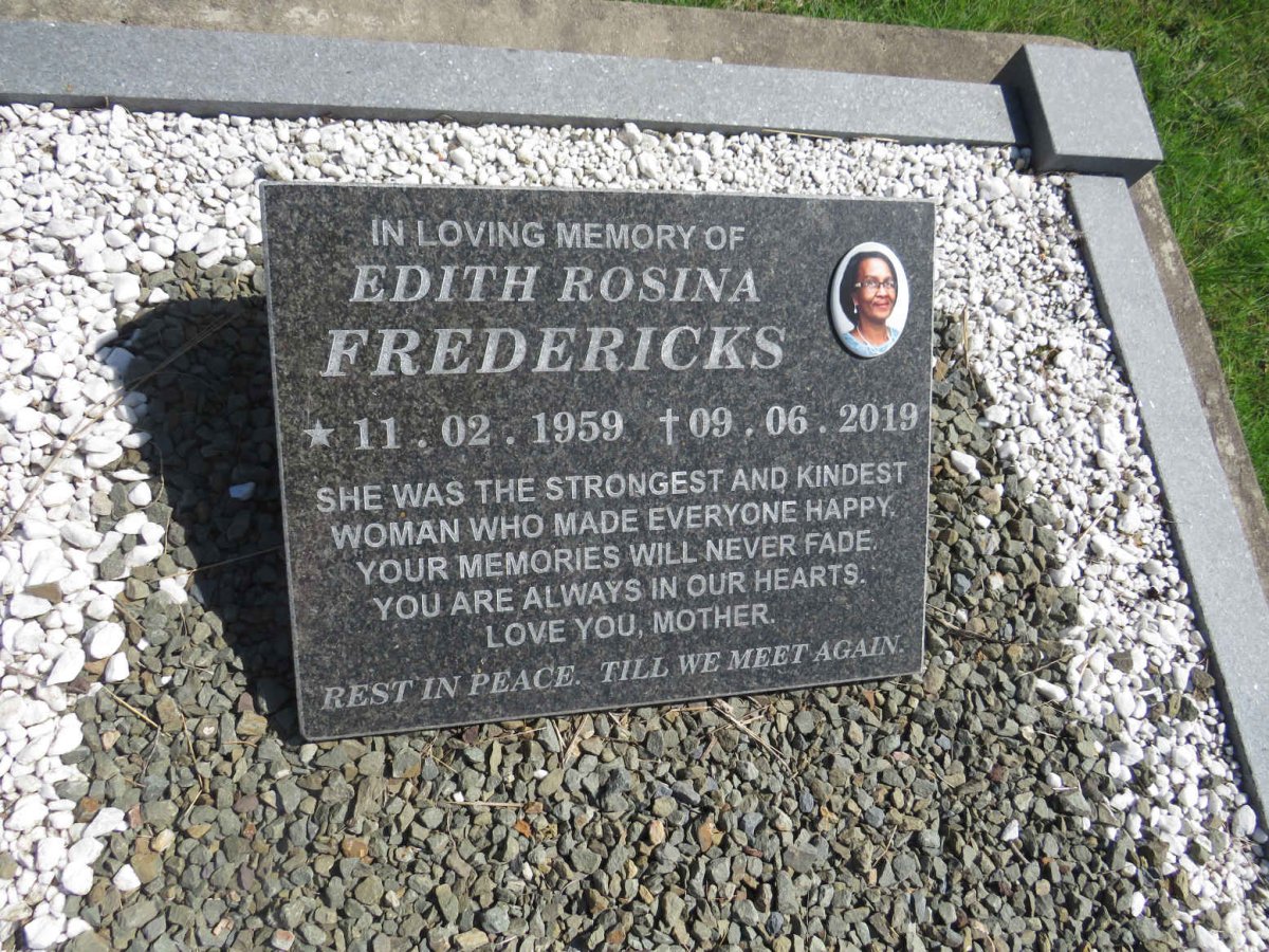 FREDERICKS Edith Rosina 1959-2019