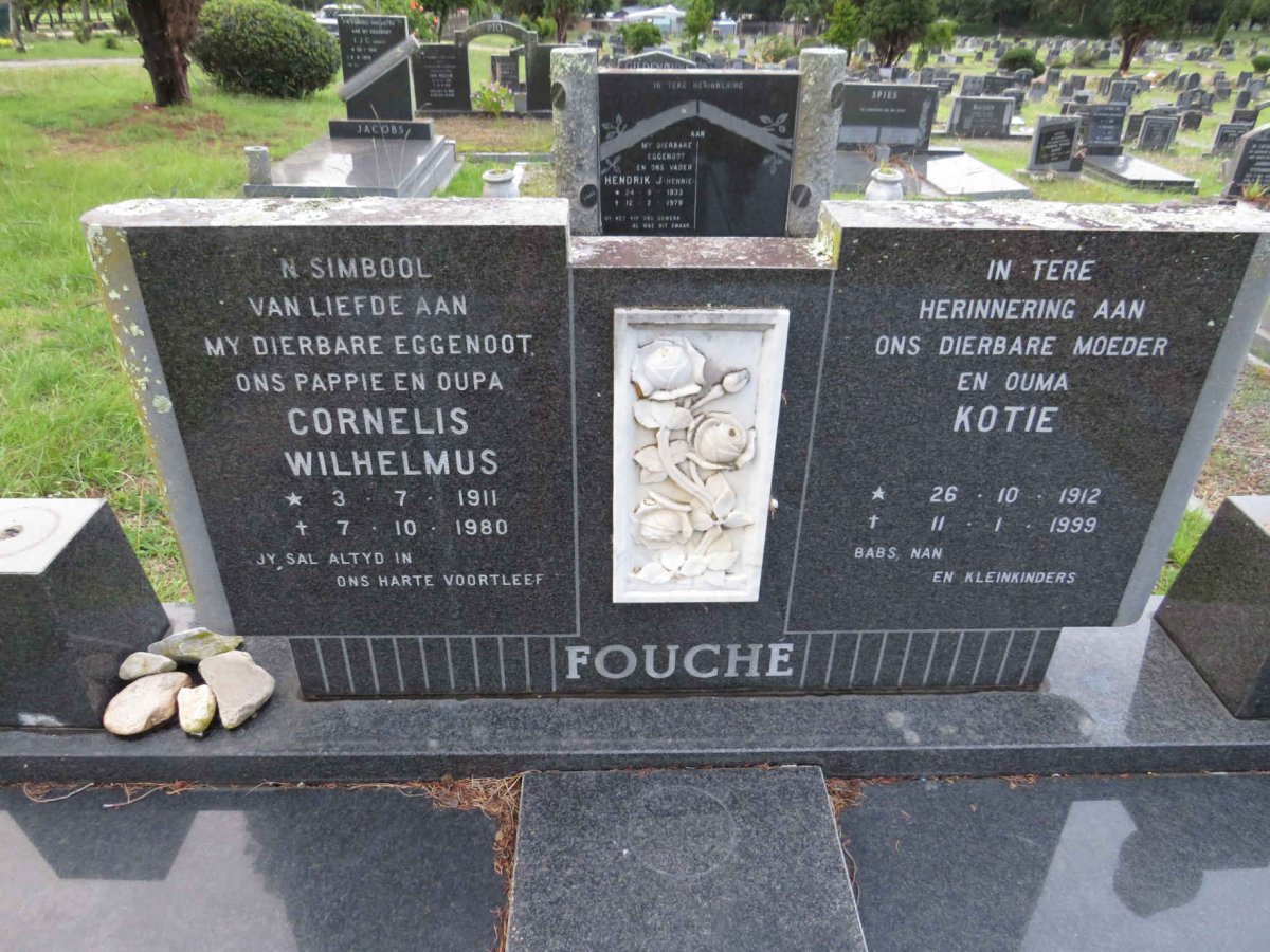 FOUCHE Cornelis Wilhelmus 1911-1980 & Kotie 1912-1999