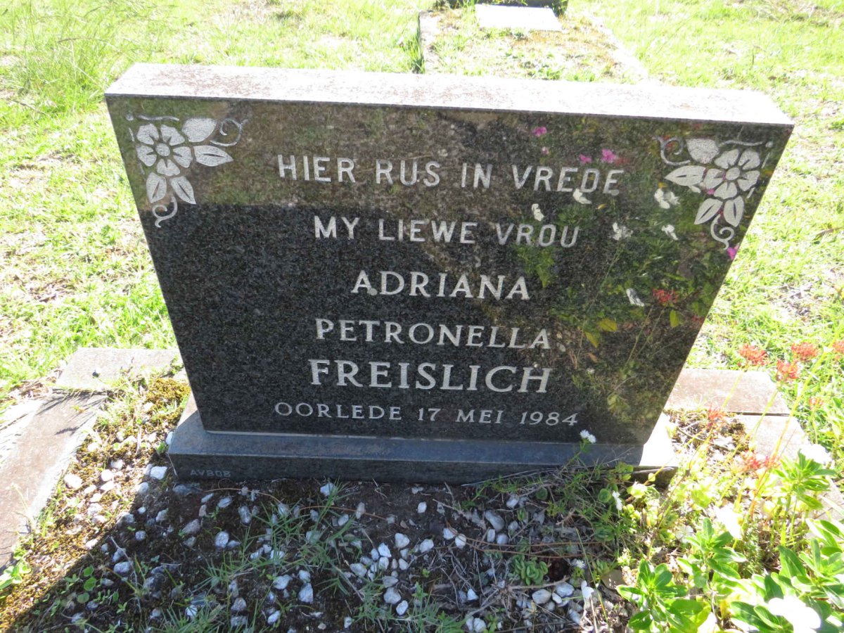 FREISLICH Adriana Petronella -1984