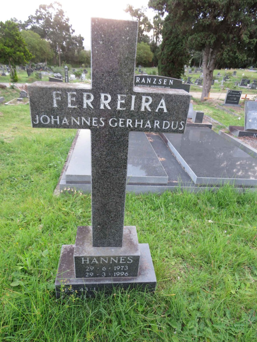 FERREIRA Johannes Gerhardus 1973-1996
