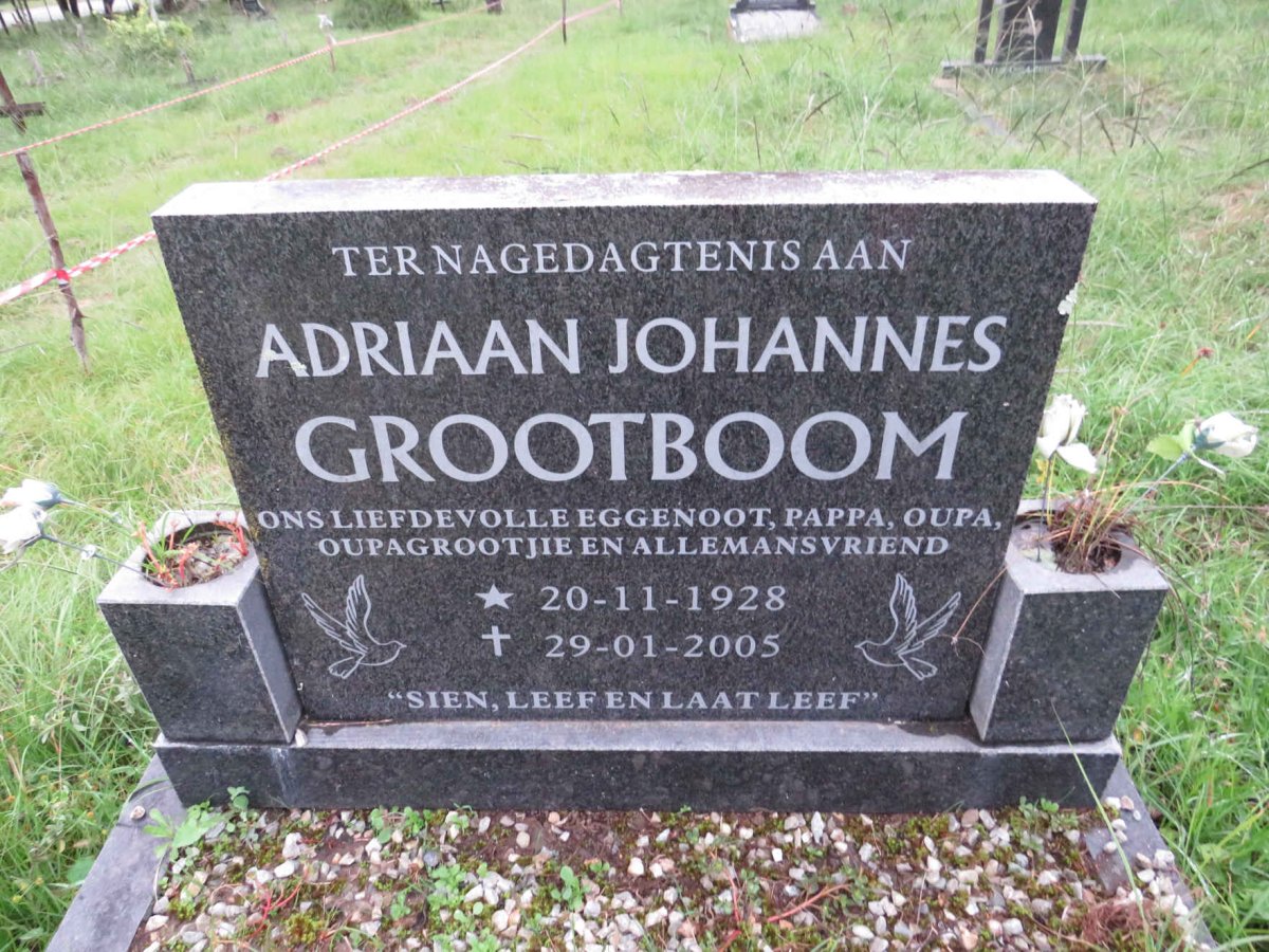 GROOTBOOM Adriaan Johannes 1928-2005