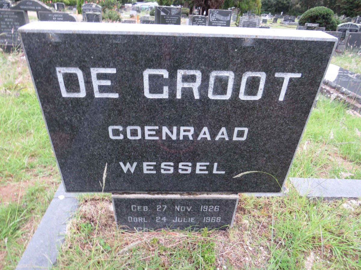 GROOT Coenraad Wessel, de 1926-1968 