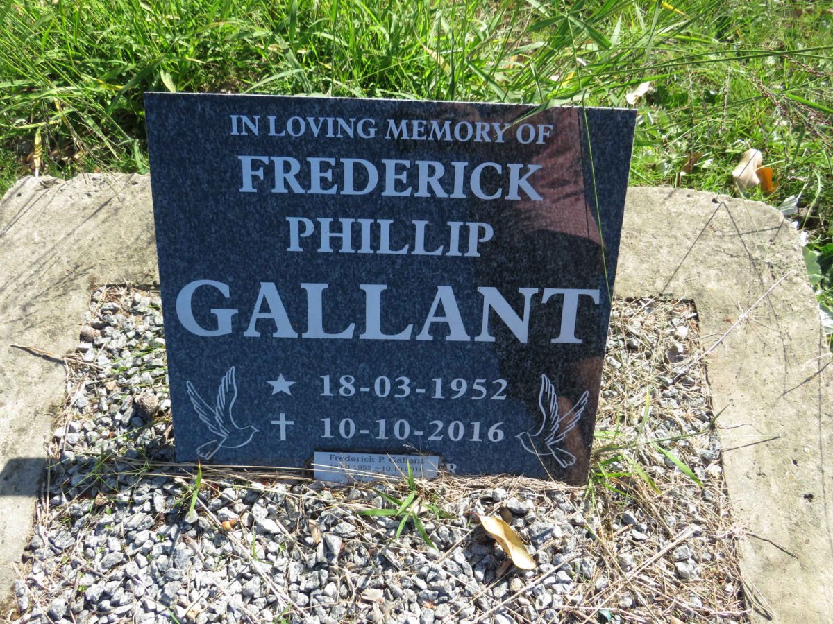 GALLANT Frederick Phillip 1952-2016