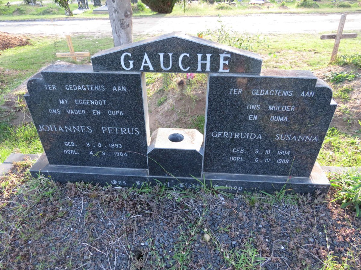 GAUCHE Johannes Petrus 1893-1984 & Gertruida Susanna 1904-1989