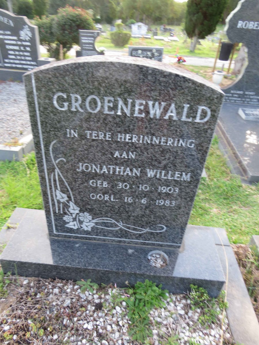GROENEWALD Jonathan Willem 1903-1983