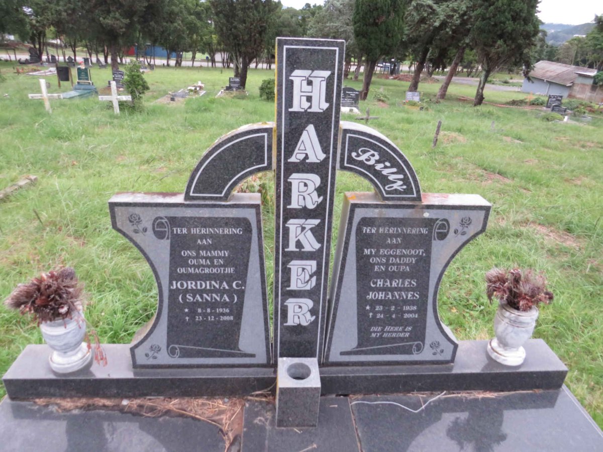 HARKER Charles Johannes 1938-2004 & Jordina C. 1936-2008