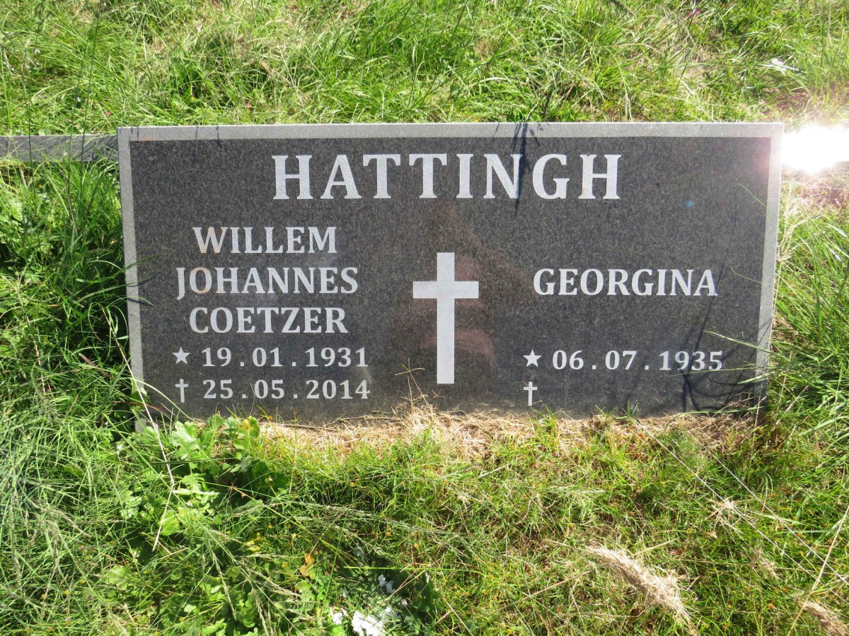 HATTINGH Willem Johannes Coetzer 1931-2014 &amp; Georgina 1935-
