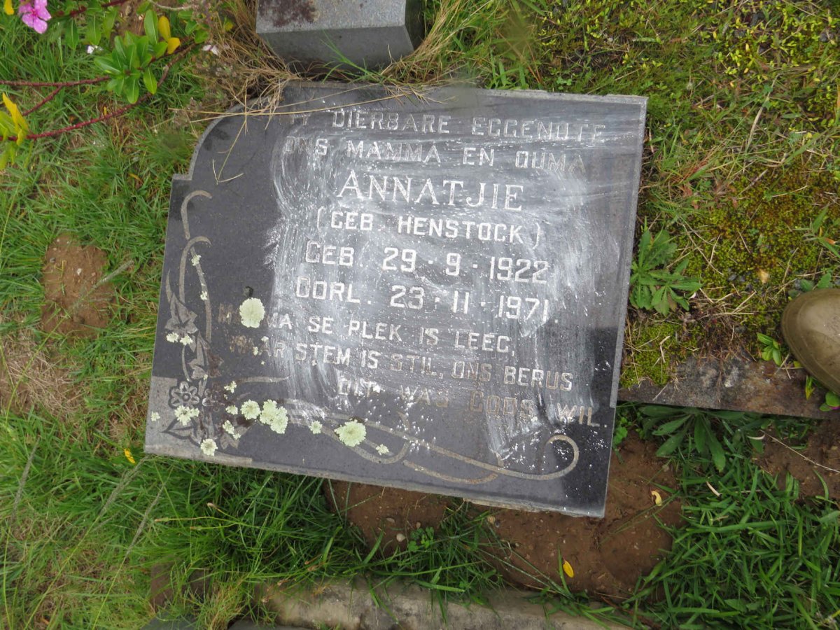 HENSTOCK Annatjie 1922-1971