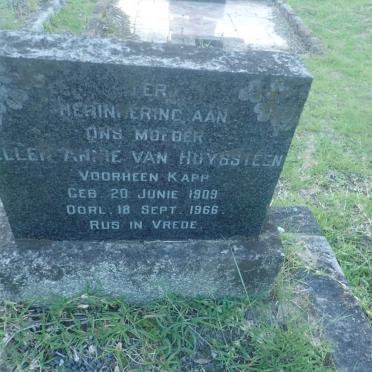 HUYSSTEEN Ellen Annie, van voorheen KAPP 1909-1966