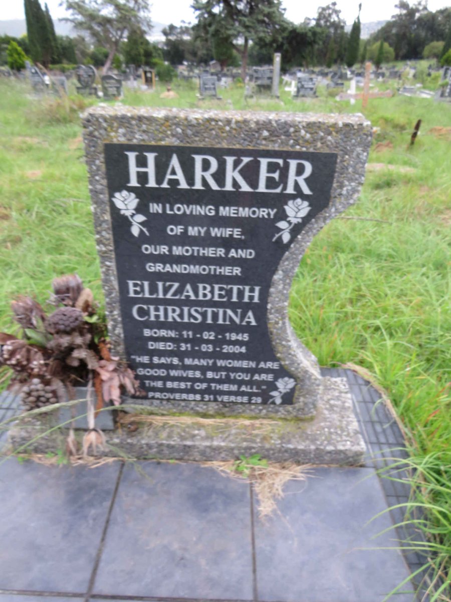 HARKER Elizabeth Christina 1945-2004