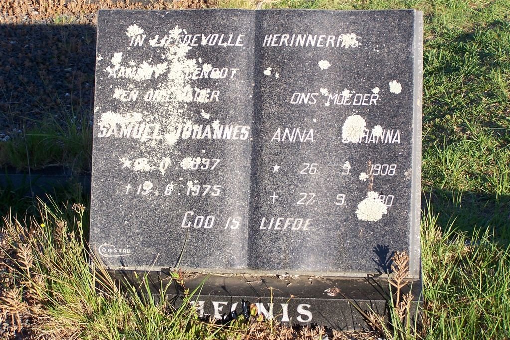 HEUNIS Samuel Johannes 1897-1975 &amp; Anna Johanna 1908-1980