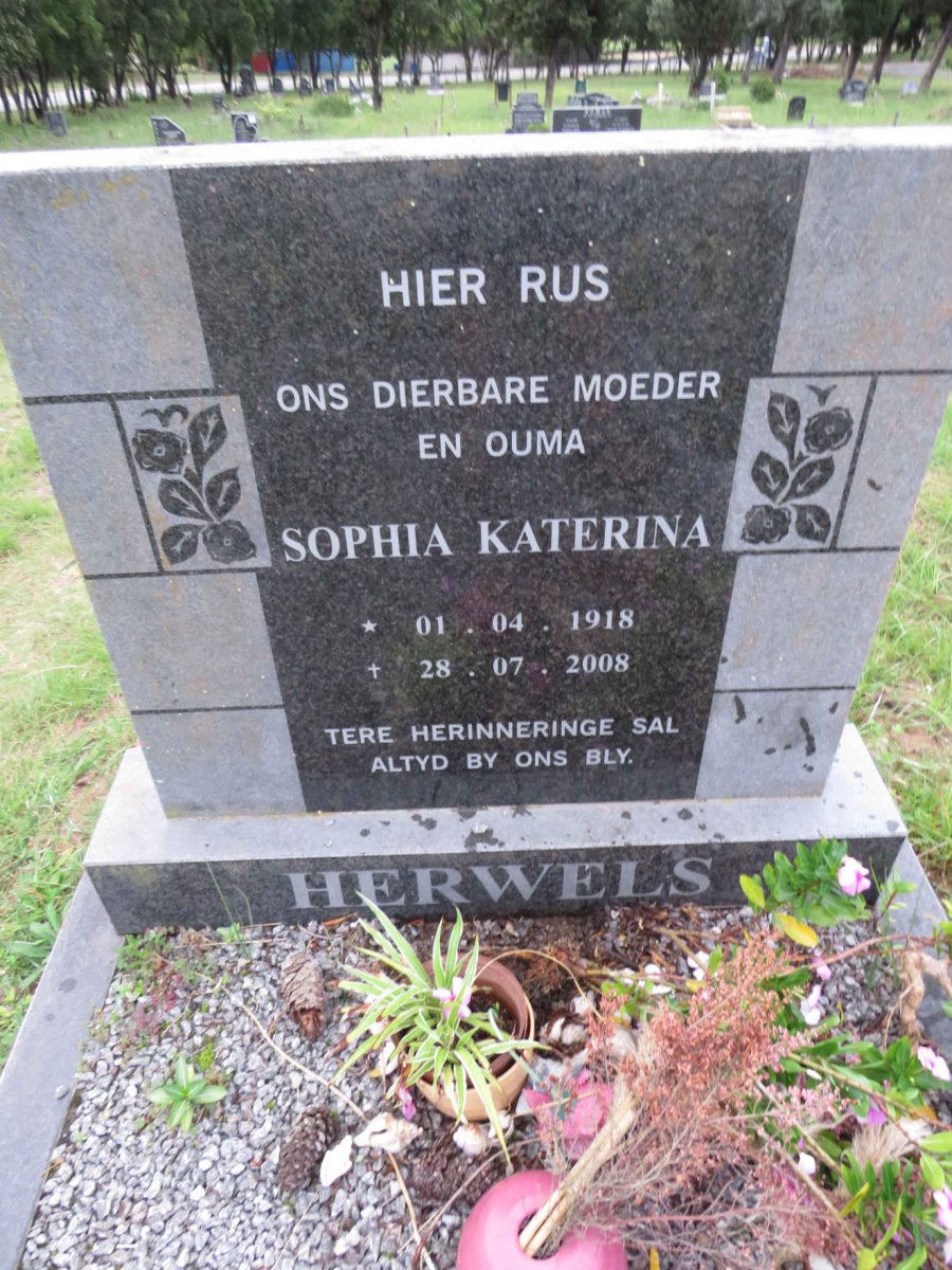 HERWELS Sophia Katerina 1918-2008