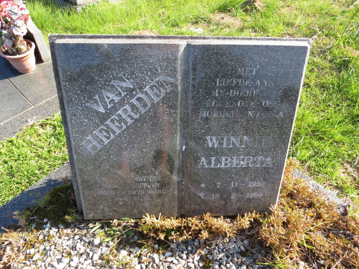 HEERDEN Winnie Alberta, van 1938-1999