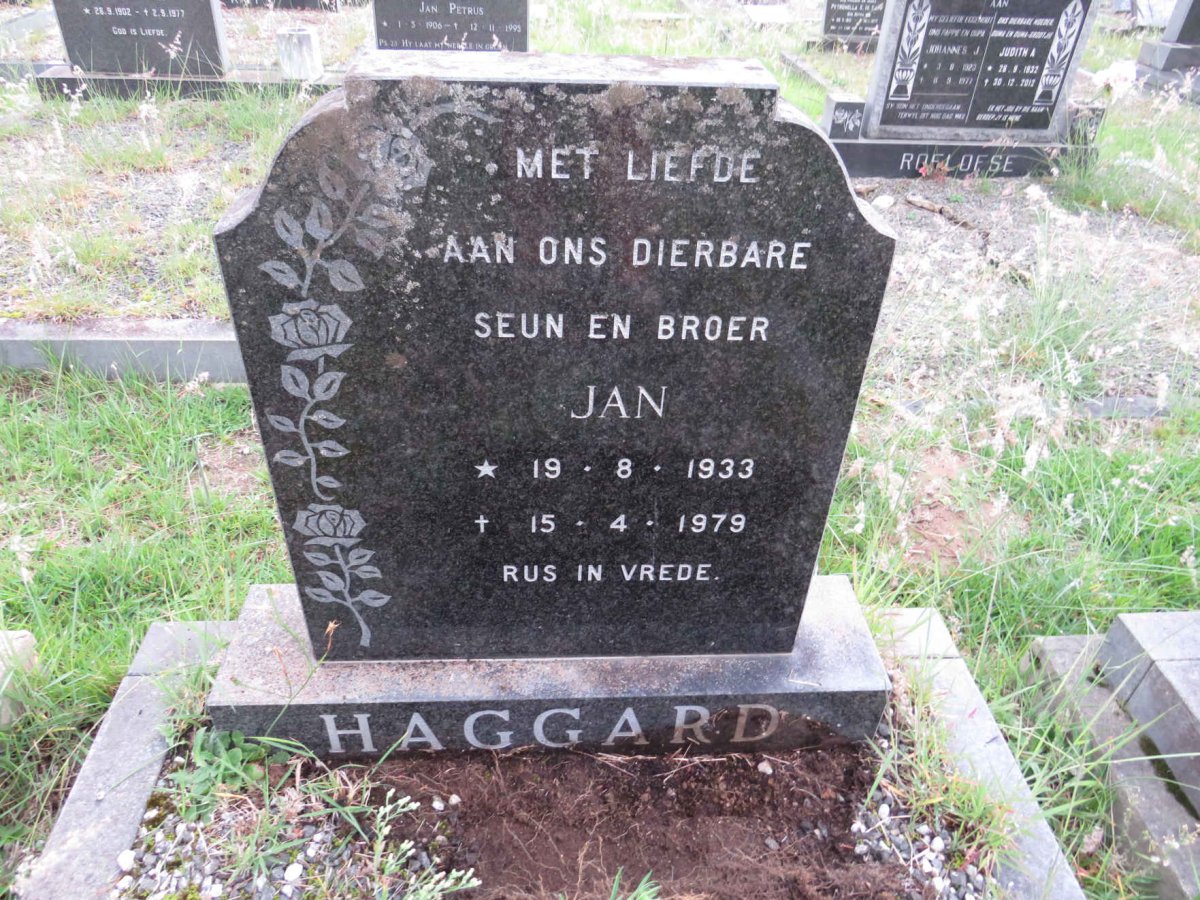 HAGGARD Jan 1933-1979