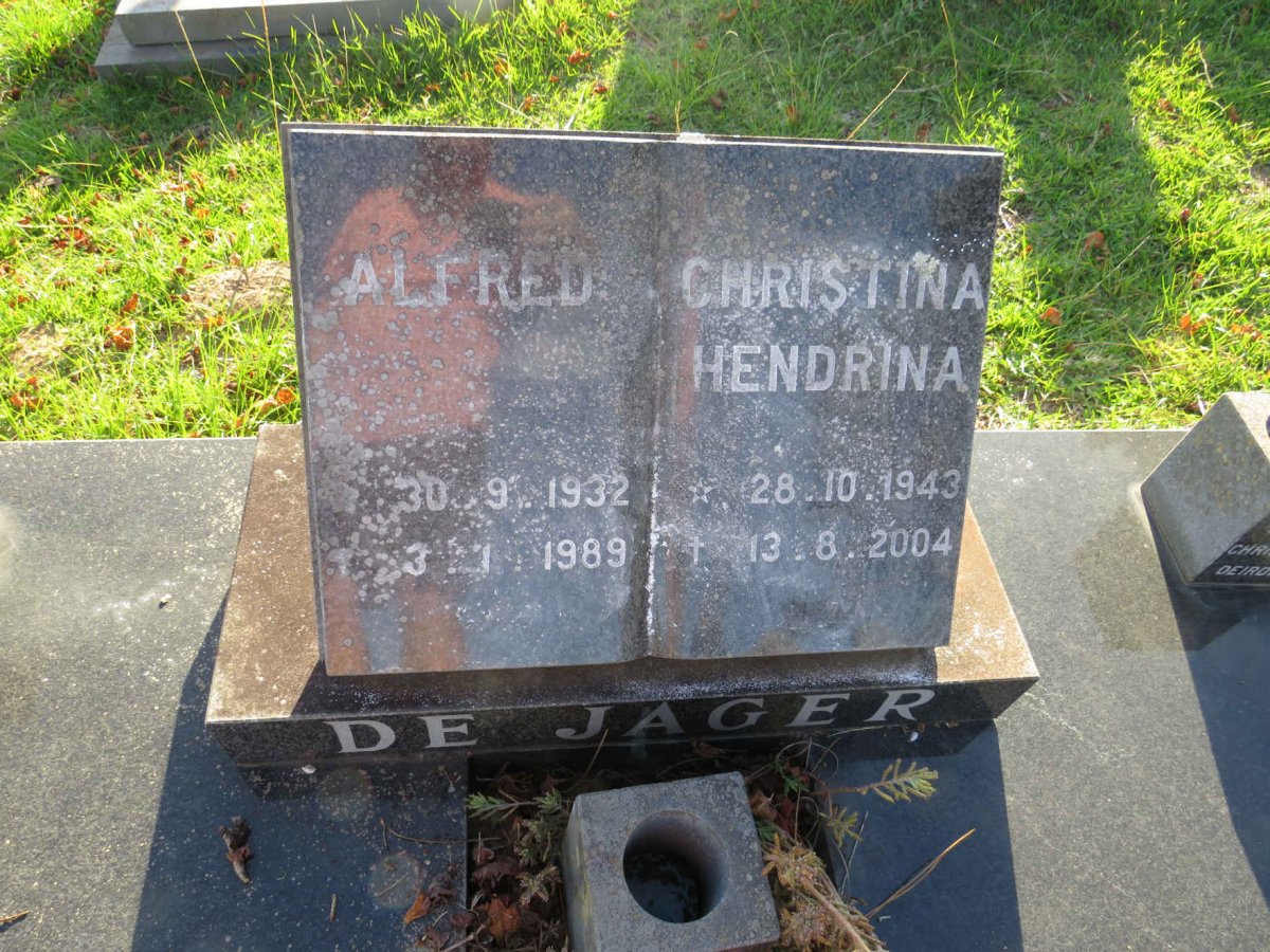 JAGER Alfred, de 1932-1989 &amp; Christina Hendrina 1943-2004