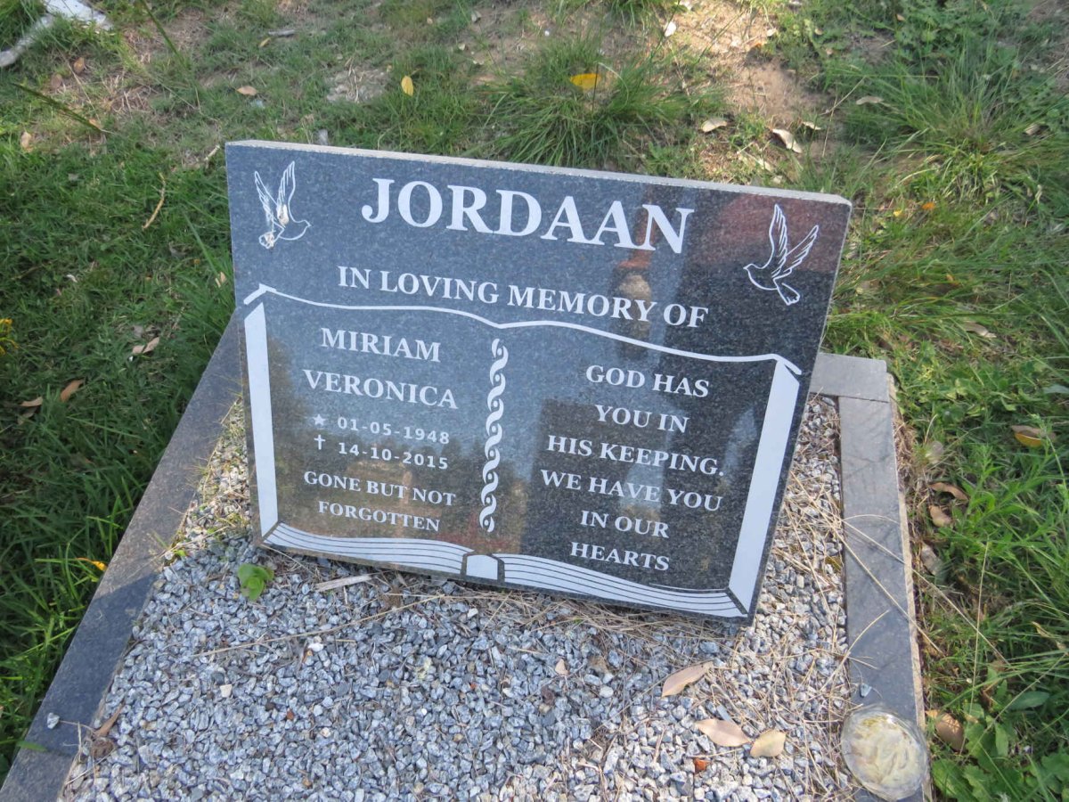 JORDAAN Miriam Veronica 1948-2015