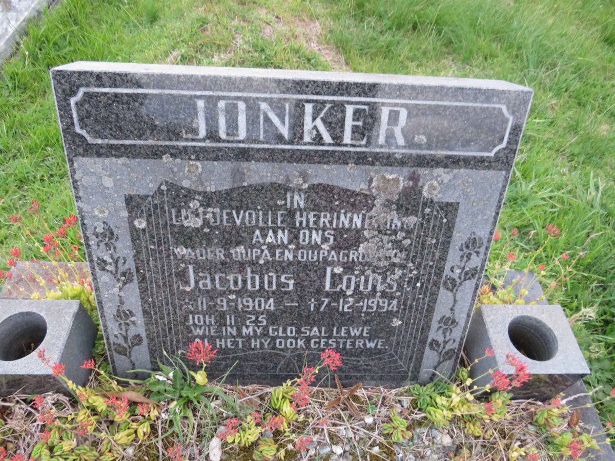 JONKER Jacobus Louis 1904-1994