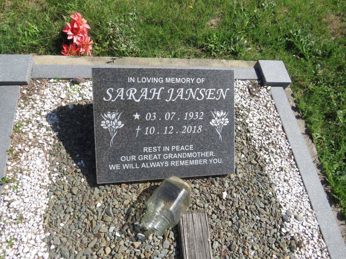 JANSEN Sarah 1932-2018