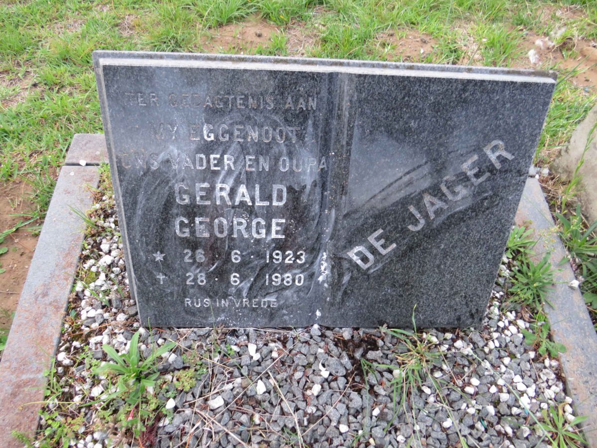 JAGER Gerald George, de 1923-1980