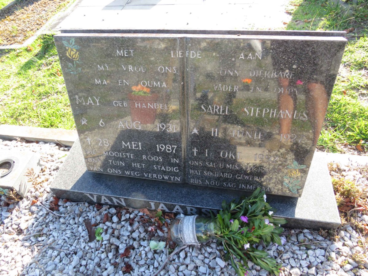 JAARSVELDT Sarel Stephanus, van 1927-1992 &amp; May HANDEL 1931-1987