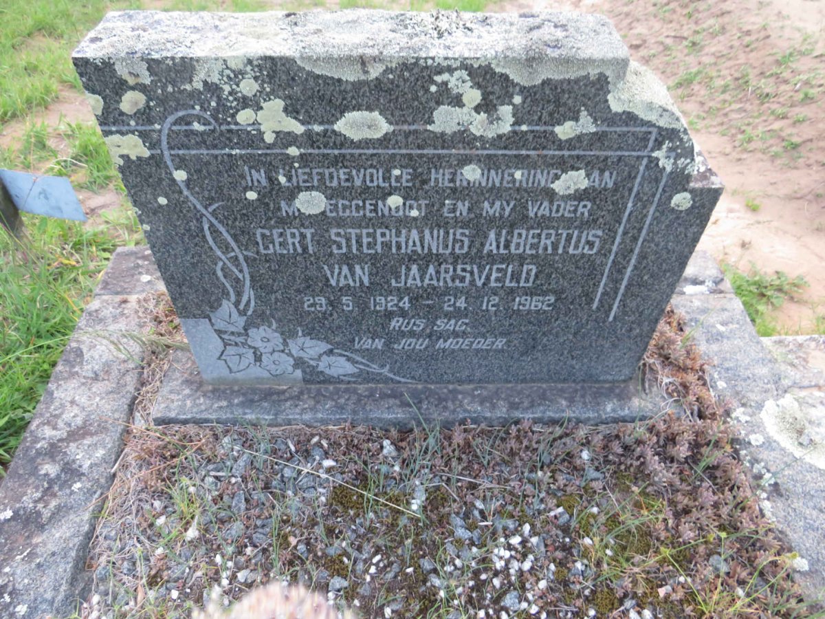 JAARSVELD Gert Stephanus Albertus, van 1924-1962