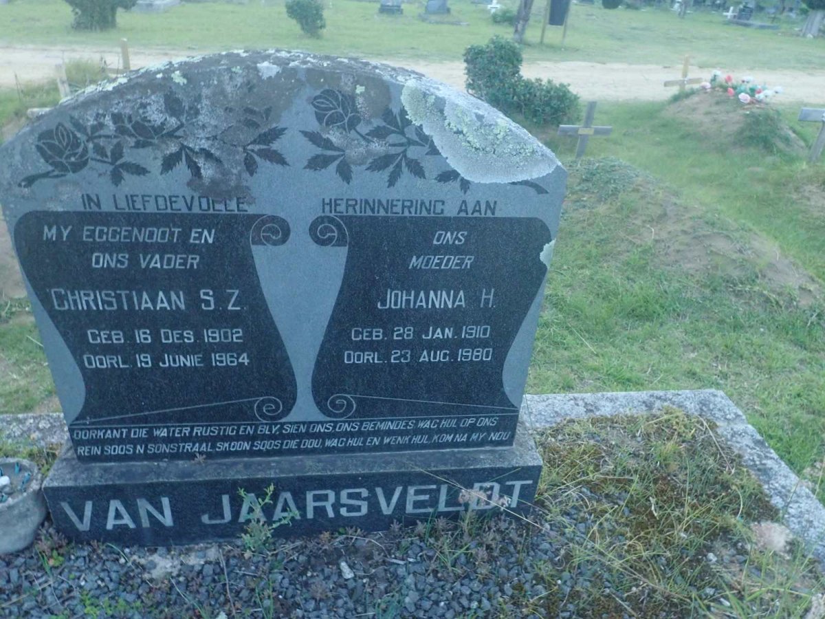 JAARSVELDT Christiaan S.Z., van 1902-1964 & Johanna H. 1910-1980