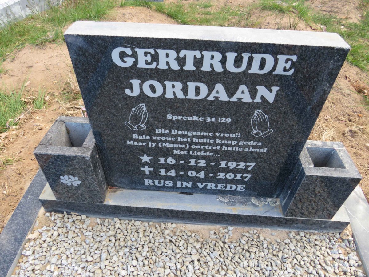 JORDAAN Gertrude 1927-2017