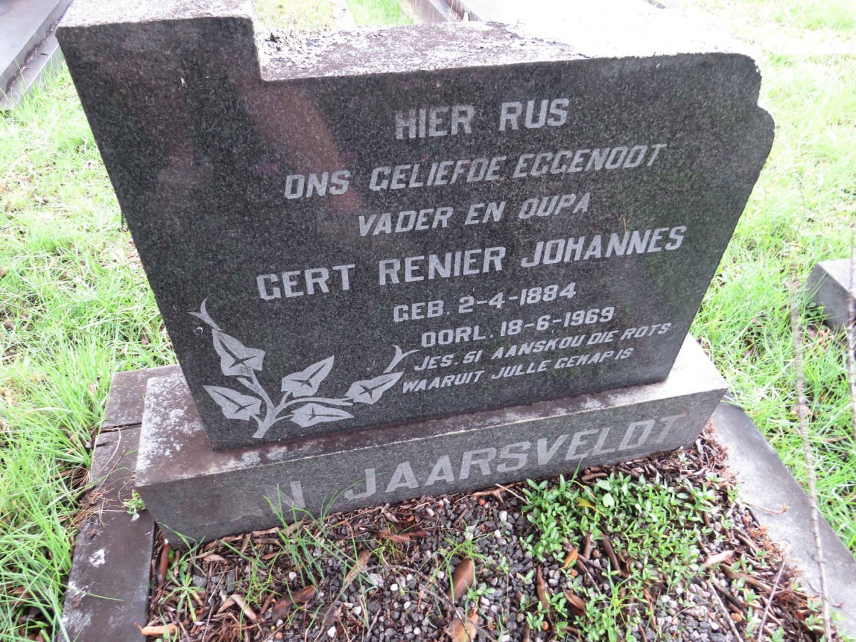 JAARSVELDT Gert Renier Johannes, van 1884-1969