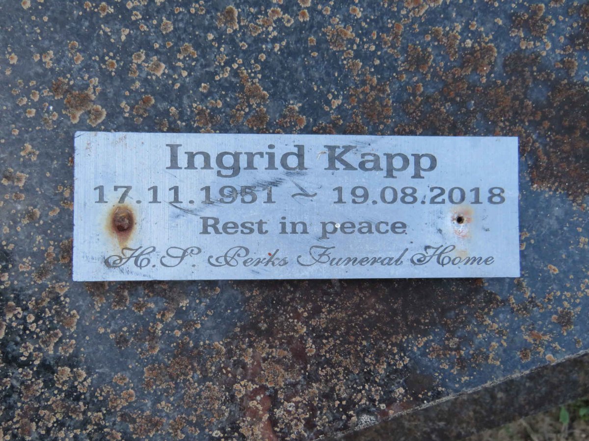KAPP Ingrid 1951-2018