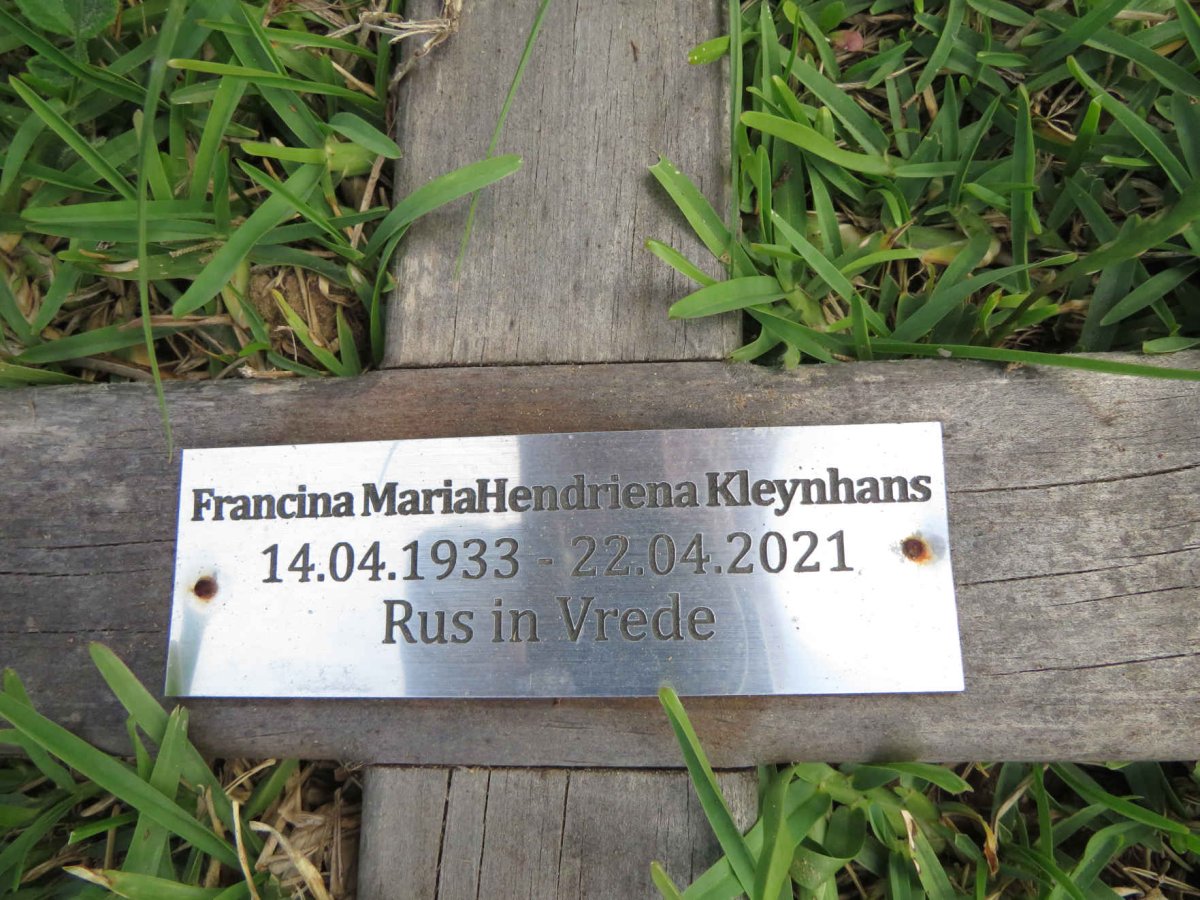 KLEYNHANS Francina Maria Hendriena 1933-2021