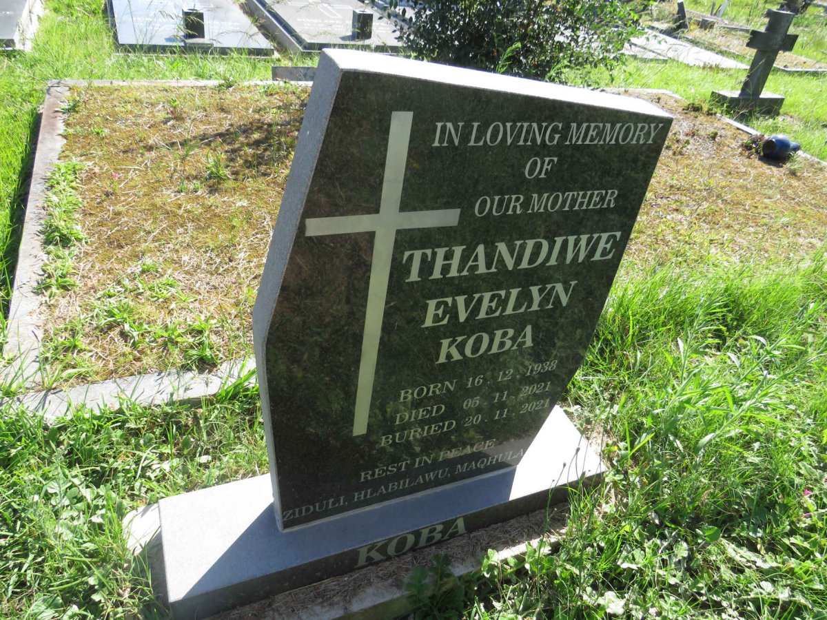 KOBA Thandiwe Evelyn 1938-2021