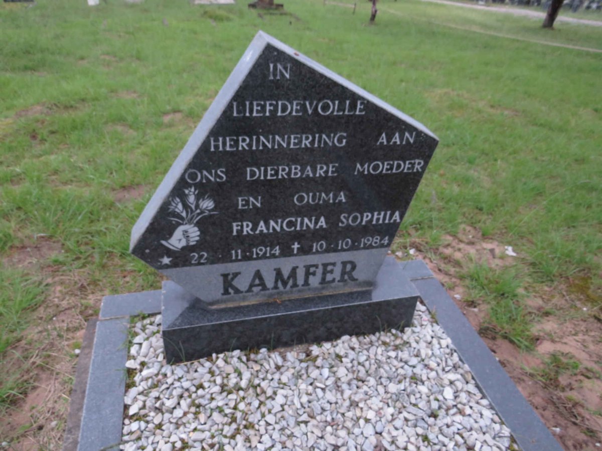 KAMFER Francina Sophia 1914-1984