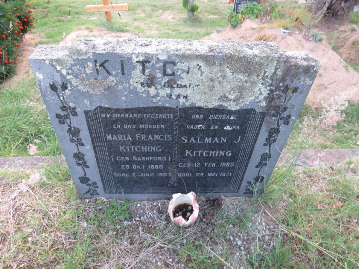 KITCHING Salman J. 1885-1971 & Maria Francis BASHFORD 1886-1963