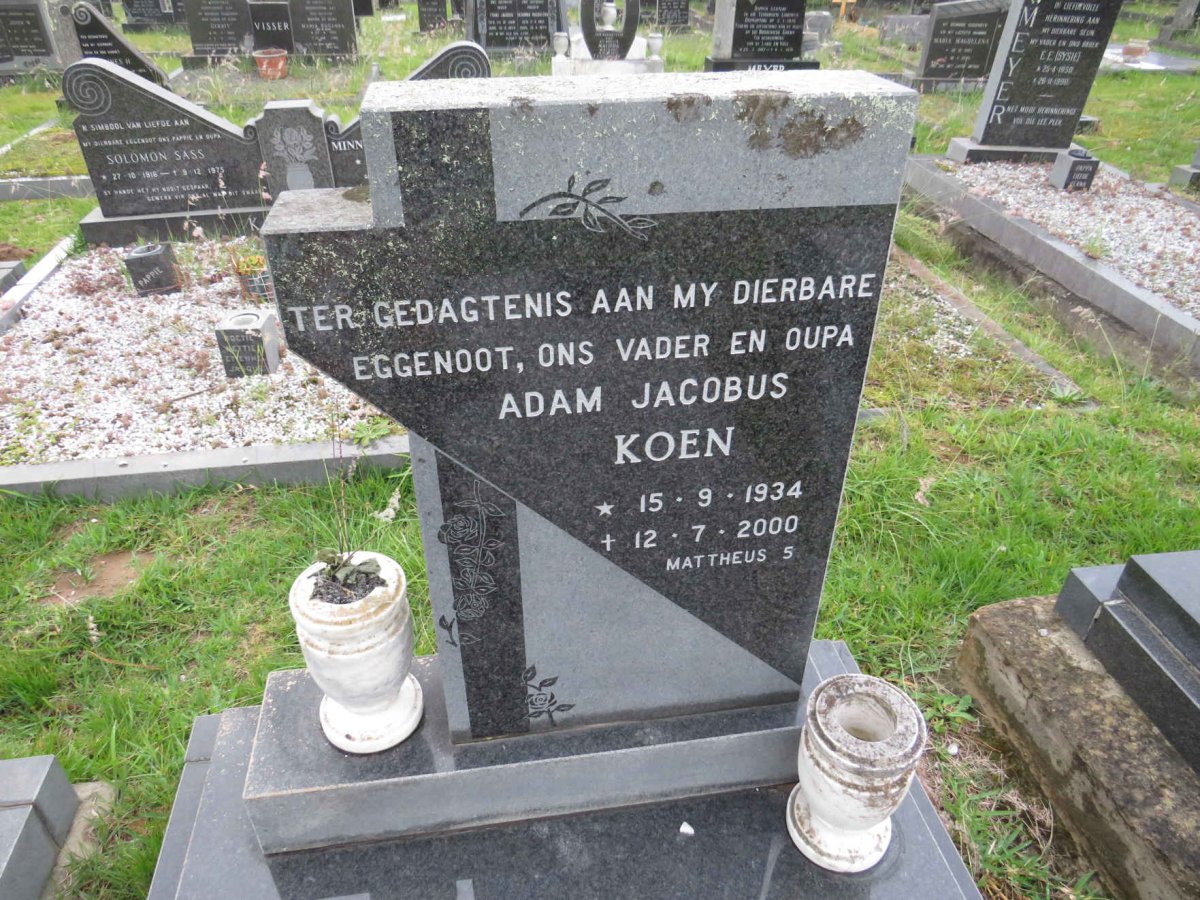 KOEN Adam Jacobus 1934-2000
