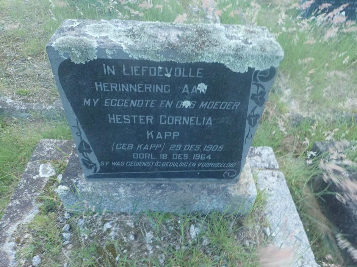 KAPP Hester Cornelia nee KAPP 1905-1964