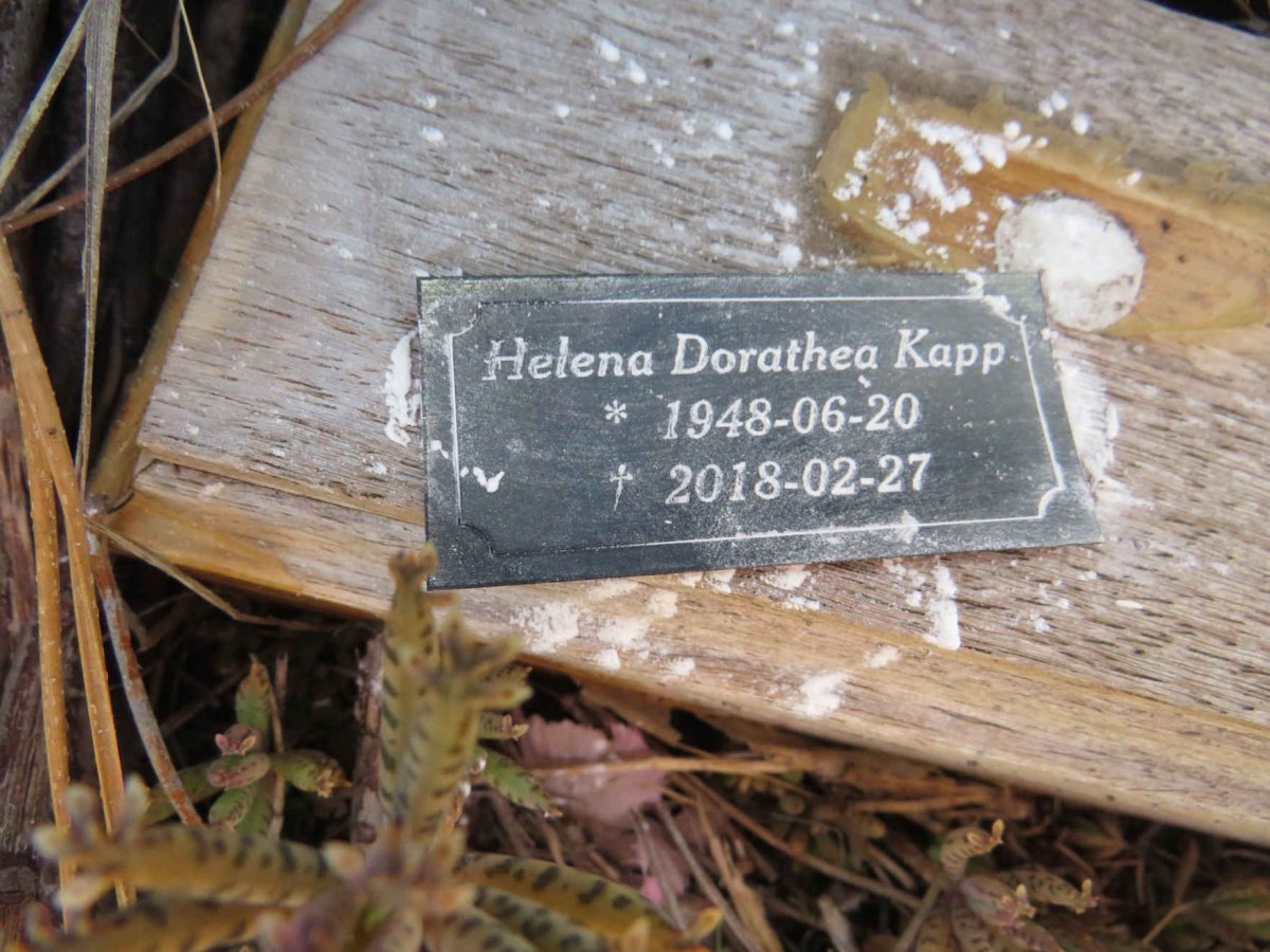 KAPP Helena Dorothea 1948-2018