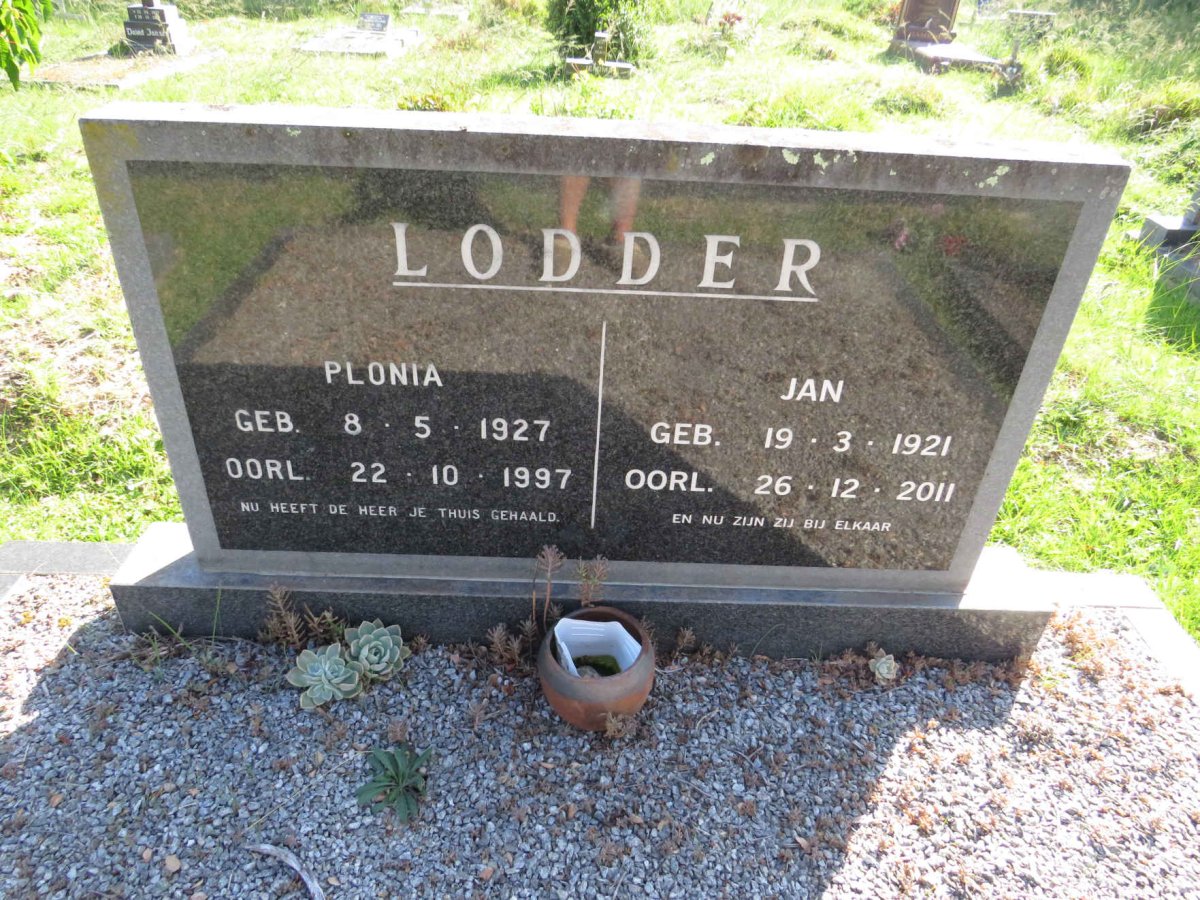 LODDER Jan 1921-2011 &amp; Plonia 1927-1997