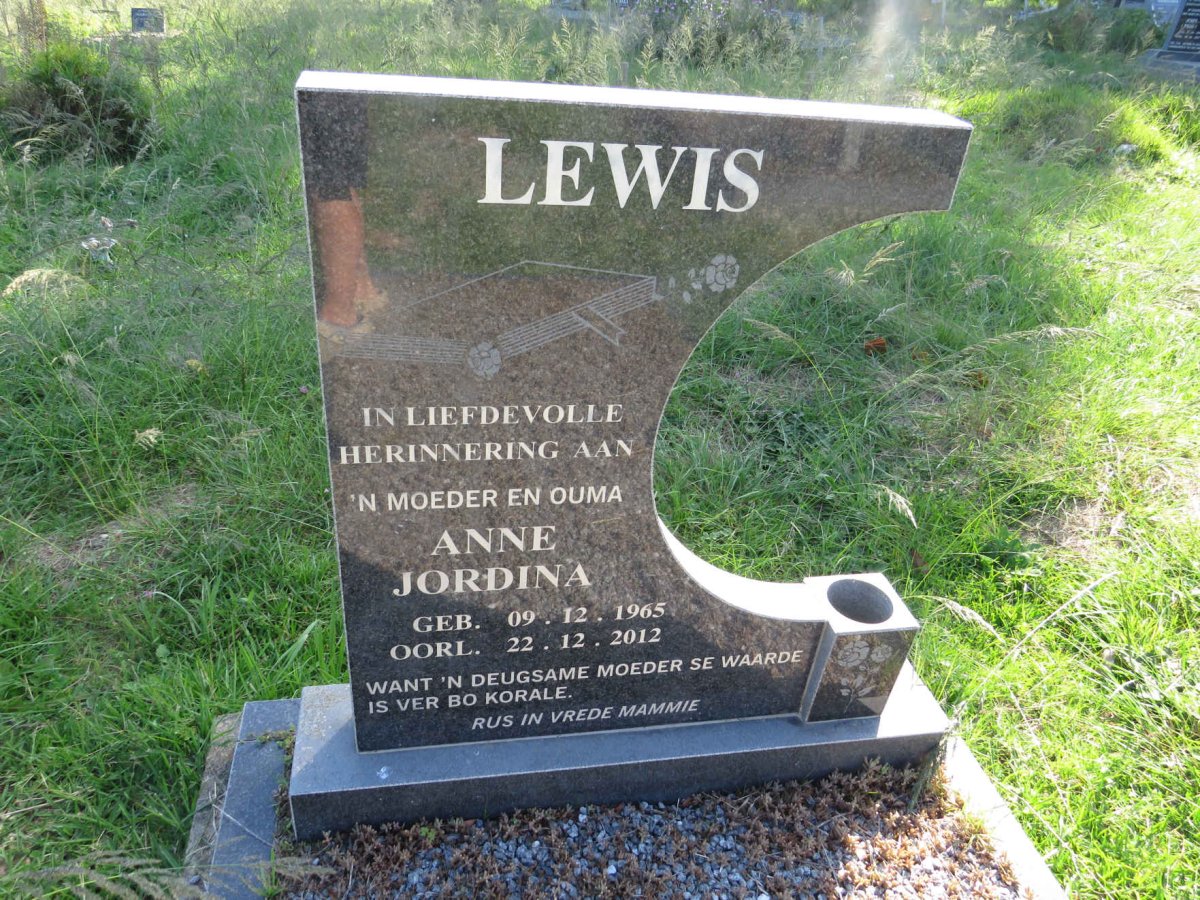 LEWIS Anne Jordina 1965-2012