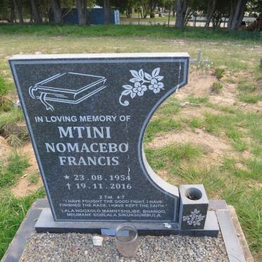 MTINI Nomacebo Francis 1954-2016