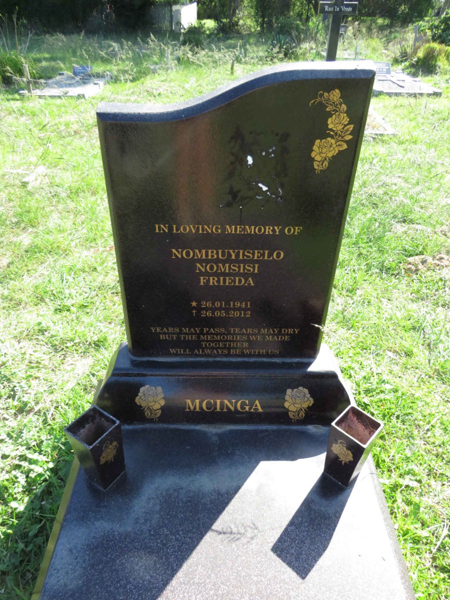 MCINGA Nombuyiselo Nomsisi Frieda 1941-2012