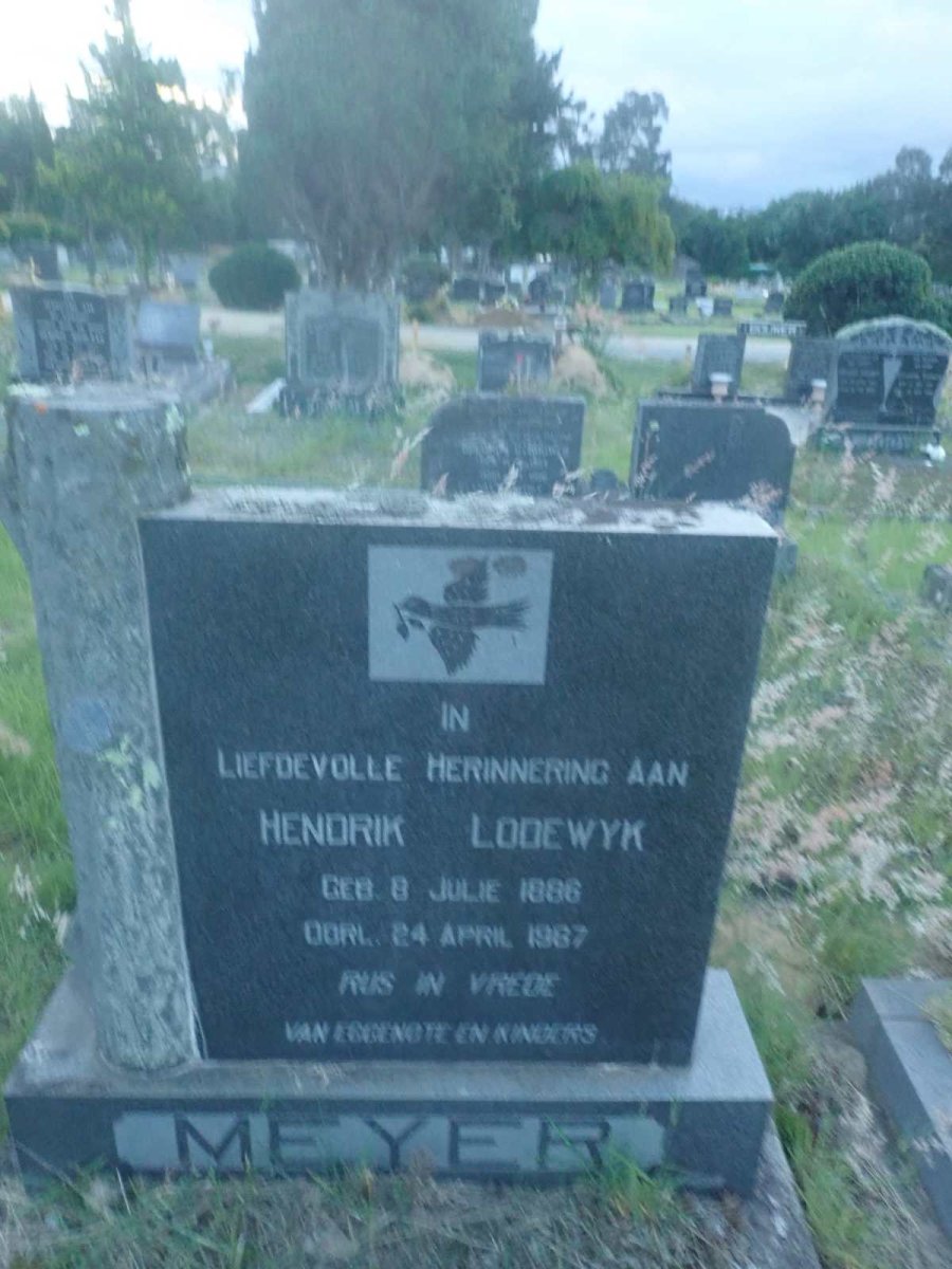 MEYER Hendrik Lodewyk 1886-1967