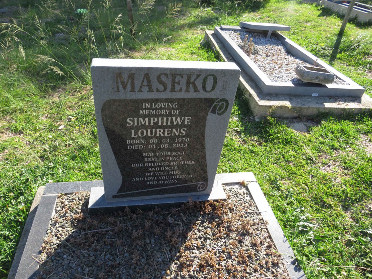 MASEKO Simphiwe Lourens 1970-2013